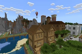 build minecraft castle, villages, base, hubs, spawns, house
