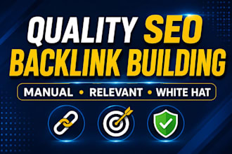 build high quality manual backlinks for your website