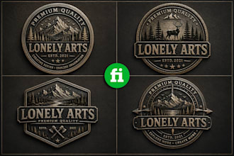 do design badge vintage retro and rustic logo