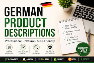 write professional german product descriptions for your online store