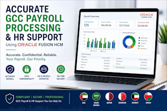 provide gcc payroll processing and HR support using oracle