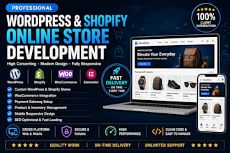 build a professional wordpress or shopify store