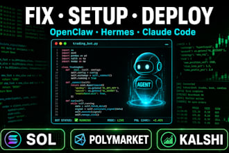 fix crypto bot openclaw hermes claude code solana polymarket kalshi arbitrage ai