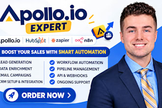 setup clay com hubspot apollo io monday CRM n8n zapier automation