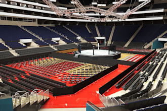 design 3d mma arena, ufc arena, boxing ring, boxing gym layout