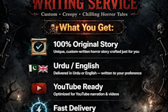 write chilling scary horror stories in urdu and english
