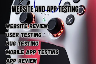 user testing website review app testing game testing qa review usability testing
