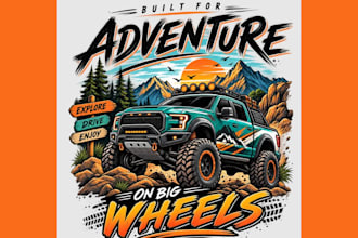 design vintage adventure t shirt logo design with unlimited revision