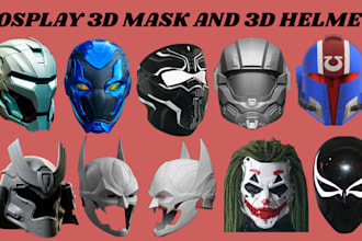 create cosplay 3d mask wearable 3d helmet 3d armor 3d props stl for 3d printing