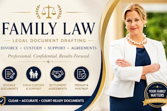 be your attorney in family law, child custody, divorce proceedings, and tort law
