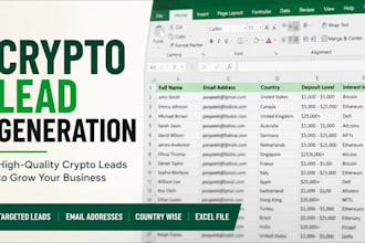 provide you worldwide crypto leads for your business