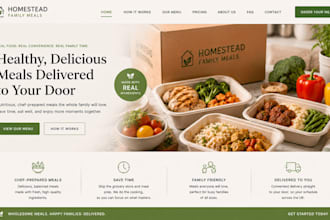 design squarespace home meal delivery website family meal delivery website