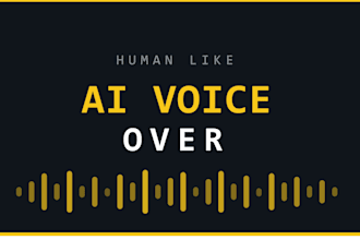 create a human like ai voice over using elevenlabs