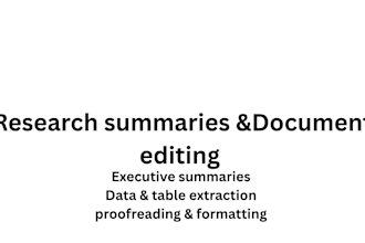 summarize ,structure,and edit your complex research papers and reports