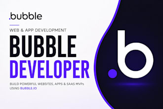 build bubble marketplace website mvp saas no code web app bubble io developer