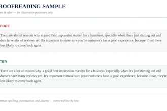 proofread and correct grammar punctuation and clarity in your writing