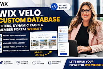 build wix velo custom database filters dynamic pages and member portal website