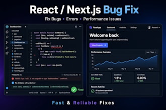 fix react next js typescript javascript bugs and errors