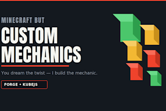 build a custom minecraft but mechanic or data pack with kubejs