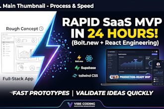 build a rapid web app mvp or saas prototype using bolt new