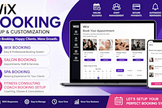 wix booking, salon booking, spa booking, fitness consulting coach booking setup