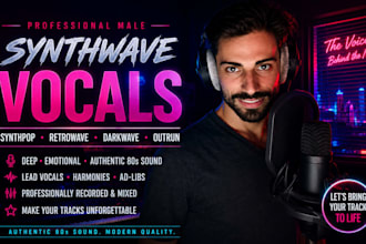 record authentic 80s synthwave, synthpop, retrowave, darkwave and outrun vocals