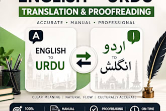 urdu english translation and editing