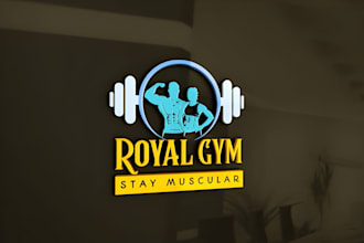 design a unique fitness, gym, bodybuilding, or personal trainer logo