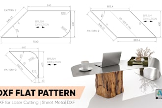 do sheet metal design and dxf for laser cutting
