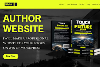 design dynamic author website on wordpress or wix fully functional