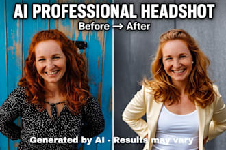 create ai professional headshot before after