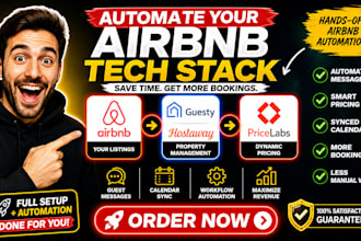 set up and automate your airbnb tech stack with guests, hostaway, or pricelabs