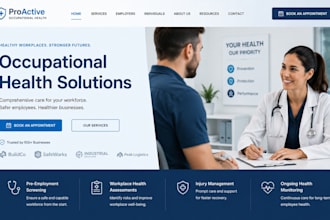 design wix occupational health clinic website squarespace health website