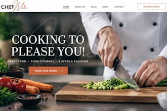 design wix culinary school website culinary academy cooking courses website