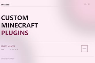 develop a custom minecraft java plugin for your server