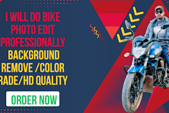 do professional bike photo editing and color grade