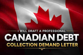 draft a professional canadian debt collection demand letter