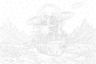 create custom fantasy and fiction illustrations