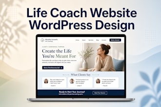 design life coach website for coaching business using wordpress