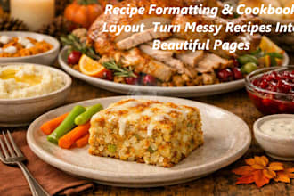 format your old recipes into clean cookbook style pages