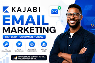 setup kajabi email marketing, setup campaigns, automations, sequences