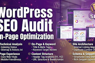 do wordpress technical SEO audit and on page optimization