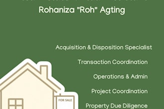 be your real estate VA for admin, leads, and transaction coordination