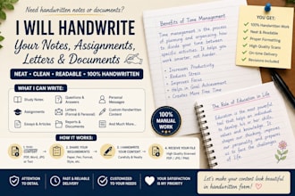 handwrite your notes, assignments, letters and documents