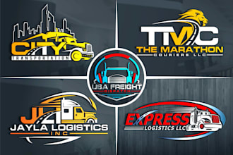 do trucking logistics transport dispatching towing and automotive logo