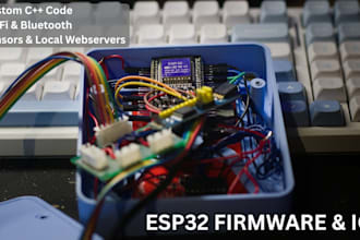 program esp32 with wifi, bluetooth, sensors, and local webservers