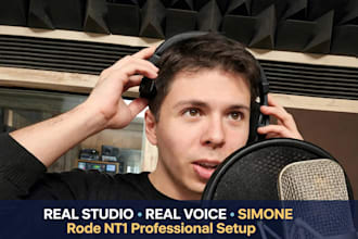 record a professional italian male voice over warm and deep