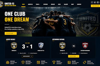 build a football and soccer club website using wordpress or sportsengine