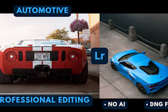 professional edit automotive photos in lightroom