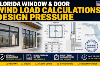 create window and door wind load calculations design pressure for florida permit